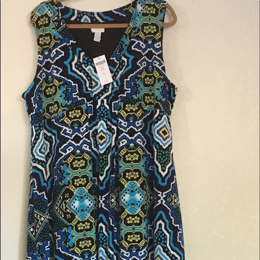 CHICOS New NWT Travelers Dress Size 4 non wrinkle